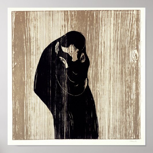 Edvard Munch - De Kus IV Poster (Voorkant)