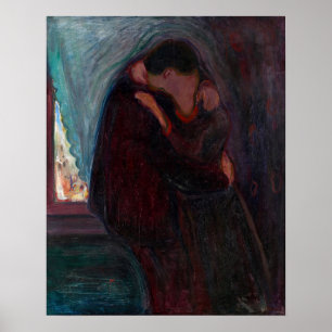 Edvard Munch - De Kus Poster