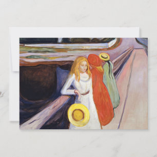 Edvard Munch - De meisjes op de brug 1901 Bedankkaart