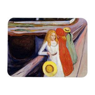 Edvard Munch - De meisjes op de brug 1901 Magneet