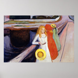 Edvard Munch - De Meisjes op de Brug 1901 Poster