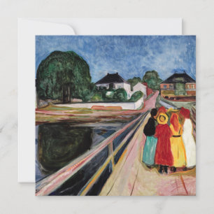 Edvard Munch - De meisjes op de brug 1902 Bedankkaart