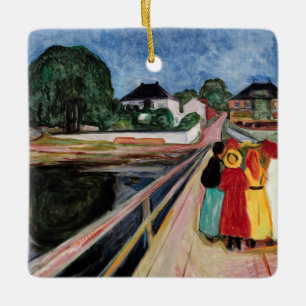Edvard Munch - De meisjes op de brug 1902 Keramisch Ornament