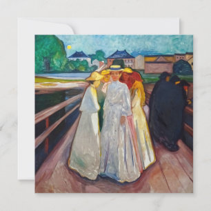 Edvard Munch - De meisjes op de brug 1903 Bedankkaart