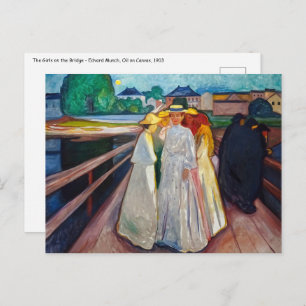 Edvard Munch - De meisjes op de brug 1903 Briefkaart