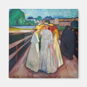 Edvard Munch - De meisjes op de brug 1903 Magneet