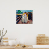 Edvard Munch - De Meisjes op de Brug 1903 Poster (Keuken)