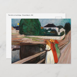 Edvard Munch - De meisjes op de brug Briefkaart