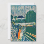 Edvard Munch - De meisjes op de brug, Lithograaf Bedankkaart (Voorkant)