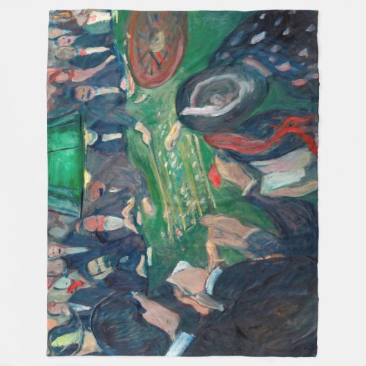 Edvard Munch - De Roulette-tabel in Monte Carlo Fleece Deken (Voorkant)