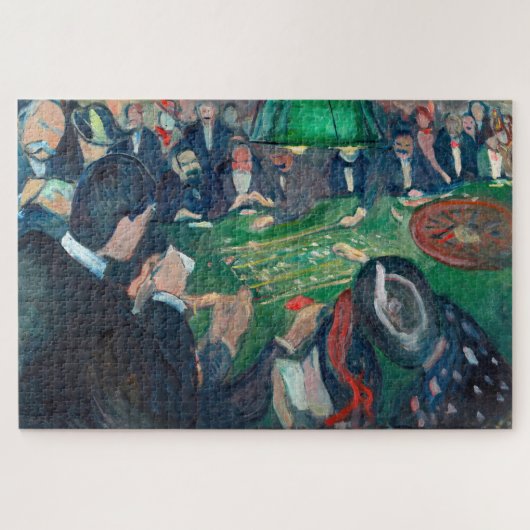 Edvard Munch - De Roulette-tabel in Monte Carlo Legpuzzel (Horizontaal)