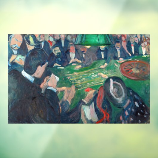 Edvard Munch - De Roulette-tabel in Monte Carlo Raamsticker (Vel 3)