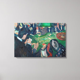 Edvard Munch - De roulettetafel in Monte Carlo Canvas Afdruk