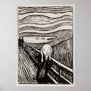 Edvard Munch de schermfoto die beroemd is Poster