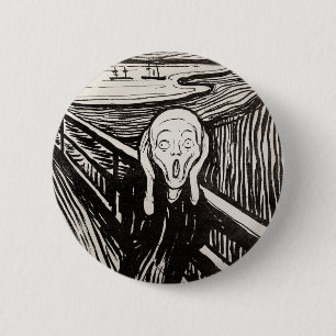 Edvard Munch de schermfoto die beroemd is Ronde Button 5,7 Cm