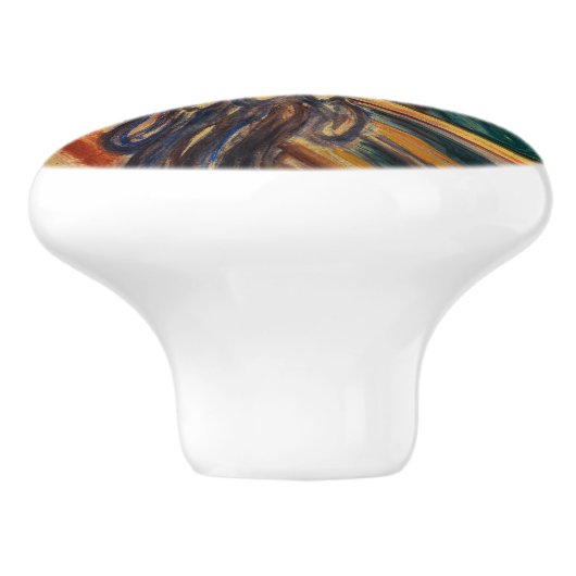 Edvard Munch - De Schreeuw 1910 Keramische Knop (Zijkant)