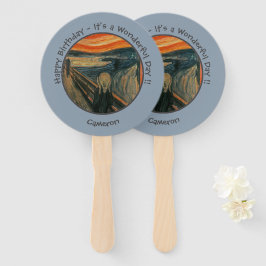 Edvard Munch De Schreeuw Feest Items Collectie Handwaaier
