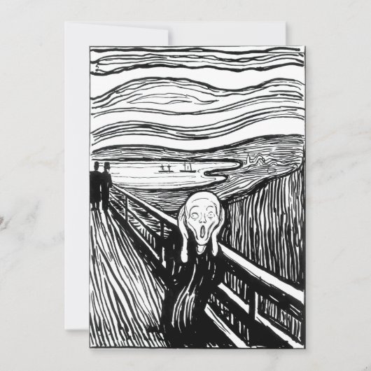 Edvard Munch - De Schreeuw Lithografie Bedankkaart (Voorkant)