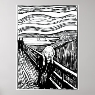 Edvard Munch - De Schreeuw Lithografie Poster