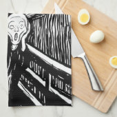 Edvard Munch - De Schreeuw Lithografie Theedoek (Quarter Fold)