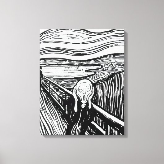 Edvard Munch - De Scream Lithografie Canvas Afdruk (Voorkant)