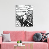 Edvard Munch - De Scream Lithografie Canvas Afdruk (Insitu (Woonkamer))