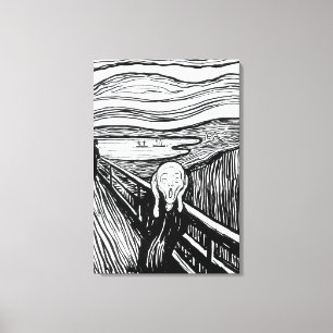 Edvard Munch - De Scream Lithografie Canvas Afdruk