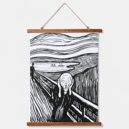 Edvard Munch - De Scream Lithografie Hangend Wandkleed (Voorkant)