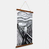 Edvard Munch - De Scream Lithografie Hangend Wandkleed (Gebogen)