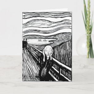 Edvard Munch - De Scream Lithografie Kaart