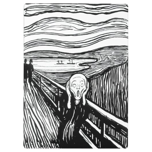 Edvard Munch - De Scream Lithografie Klembord (Achterkant)