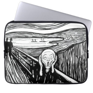 Edvard Munch - De Scream Lithografie Laptop Sleeve