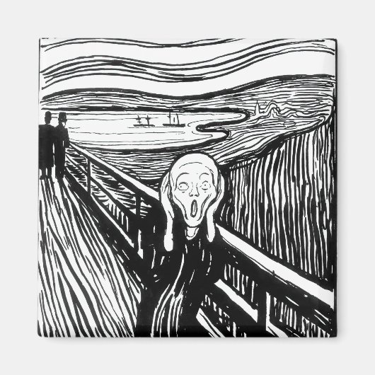 Edvard Munch - De Scream Lithografie Magneet (Voorkant)