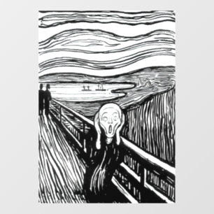 Edvard Munch - De Scream Lithografie Raamsticker