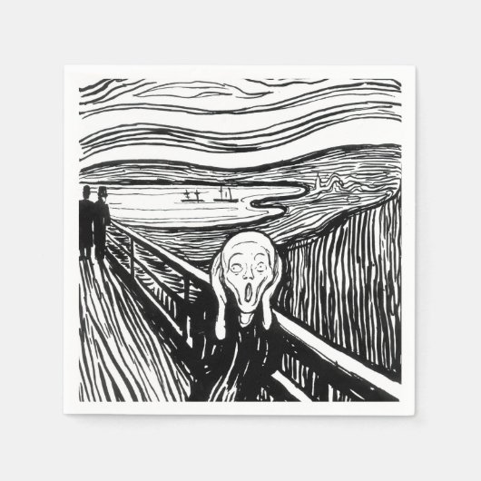 Edvard Munch - De Scream Lithografie Servet (Voorkant)