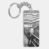 Edvard Munch - De Scream Lithografie Sleutelhanger (Voorkant Links)