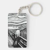 Edvard Munch - De Scream Lithografie Sleutelhanger (achterkant)