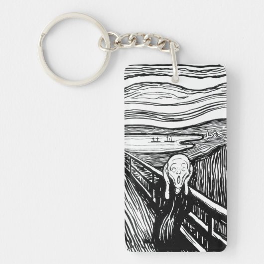 Edvard Munch - De Scream Lithografie Sleutelhanger (Voorkant)