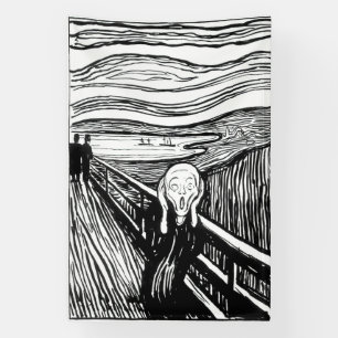 Edvard Munch - De Scream Lithografie Spandoek