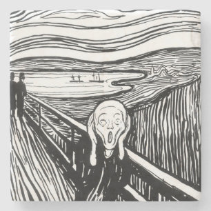 Edvard Munch - De Scream Lithografie Stenen Onderzetter