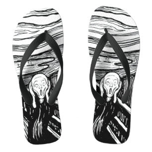 Edvard Munch - De Scream Lithografie Teenslippers