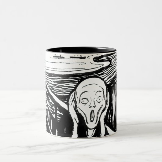 Edvard Munch - De Scream Lithografie Tweekleurige Koffiemok (Center)