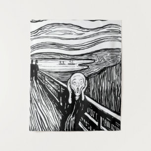 Edvard Munch - De Scream Lithografie Wandkleed