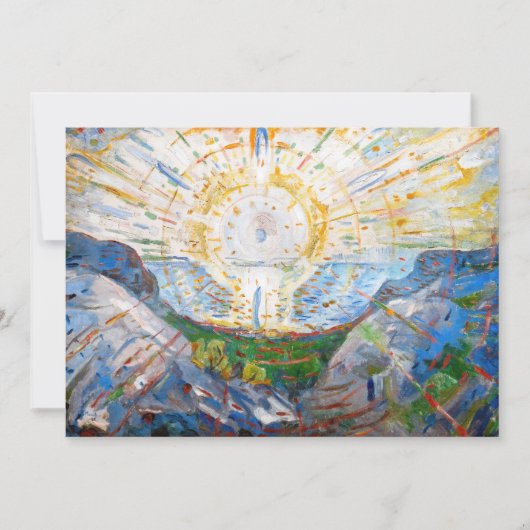 Edvard Munch - De Zon 1912 Bedankkaart (Voorkant)