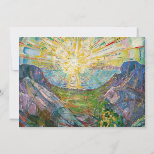 Edvard Munch - De Zon 1916 Bedankkaart (Voorkant)