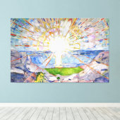 Edvard Munch - De zon Canvas Afdruk (Insitu (Houten vloer))