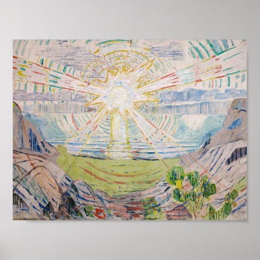 Edvard Munch - De zon Poster (Voorkant)