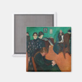 Edvard Munch - Dood in de Sickroom v1 Magneet (Voorkant / Achterkant)