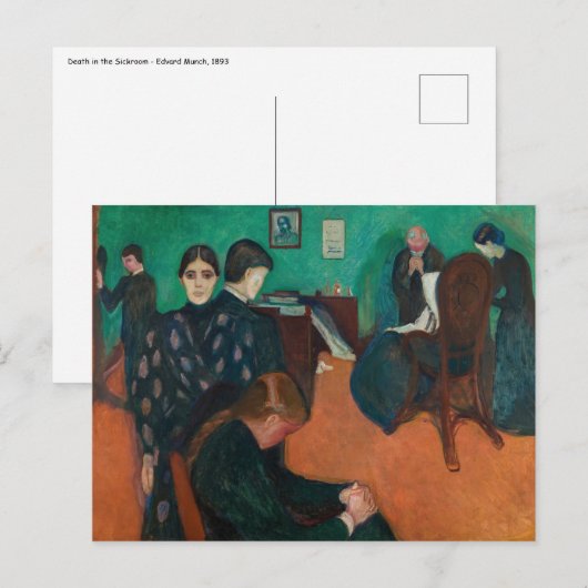 Edvard Munch - Dood in de ziekenkamer v1 Briefkaart (Voorkant / Achterkant)