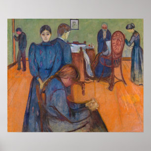 Edvard Munch - Dood in de ziekenkamer v2 Poster